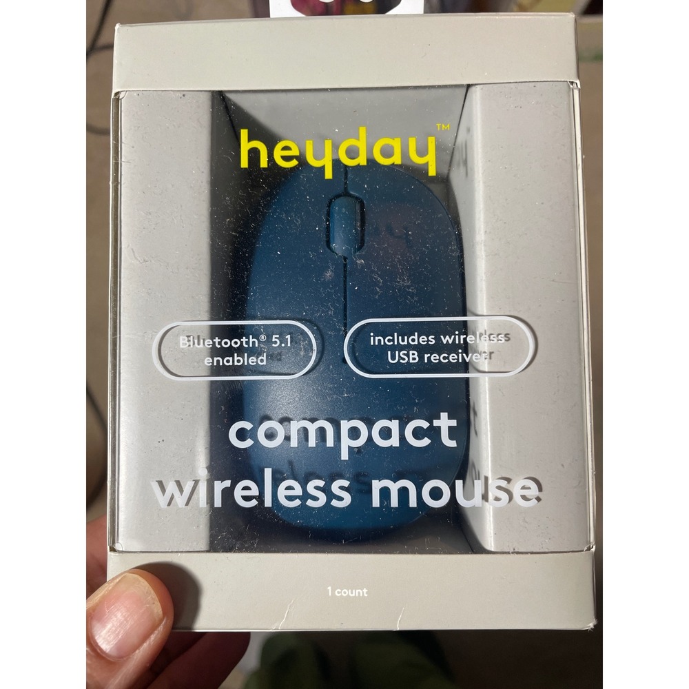 Heyday Compact Wireless Mouse Bluetooth 5.1 USB Receiver Dark Teal F371310-07/24